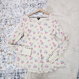 Torrid Fitted Crewneck Tee Sydney Floral Sandstone 0 Plus Size